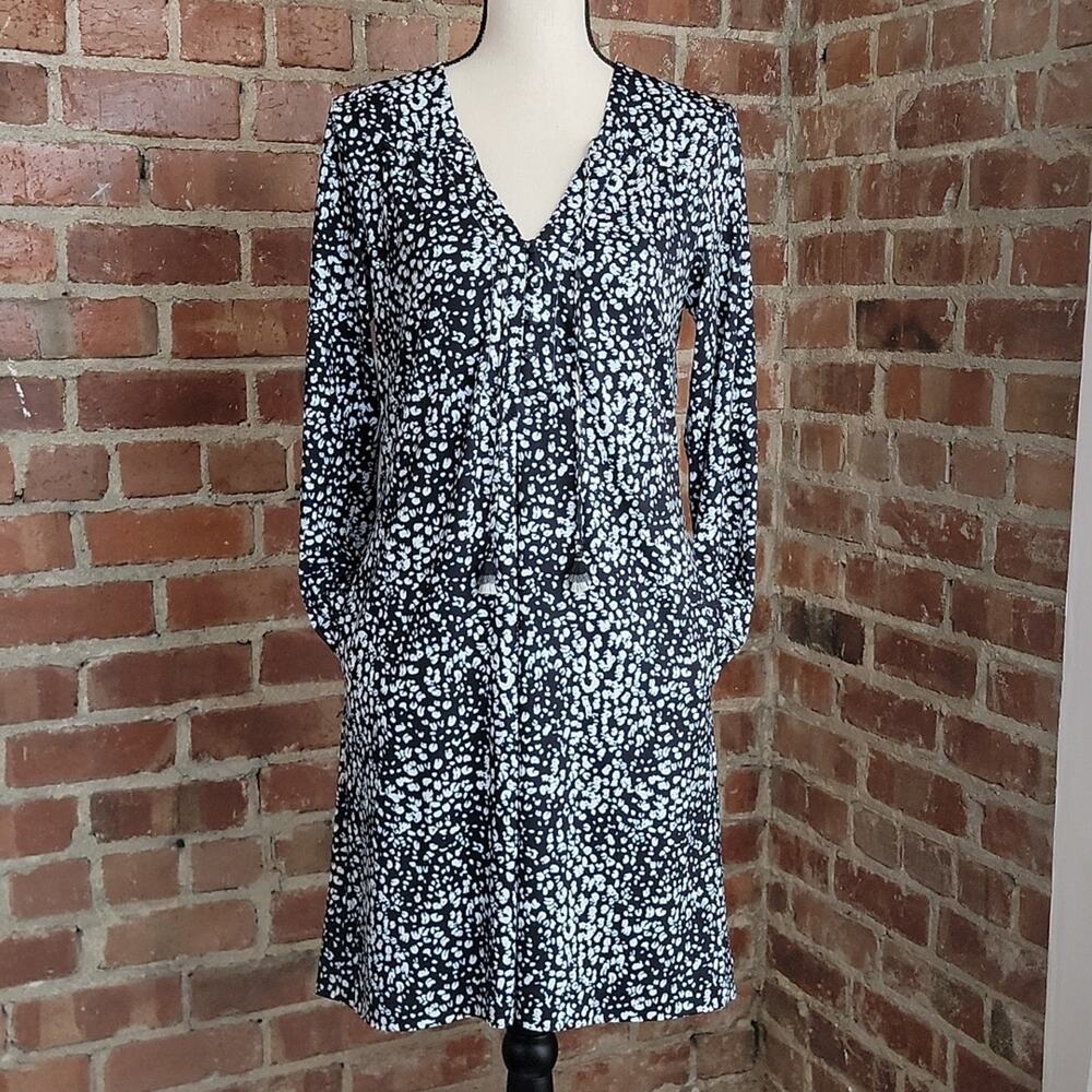 Hale Bob long sleeve shift dress Small